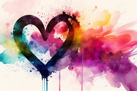 Watercolor painting for Womens Day love gift Business Designの写真素材