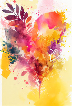 Watercolor painting for Womens Day love Business Design abstractの写真素材