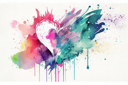 Watercolor painting for Womens Day love gift Business Designの写真素材