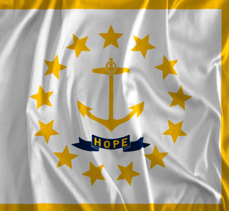 Flag of Rhode Island Background, The Ocean Stateの写真素材