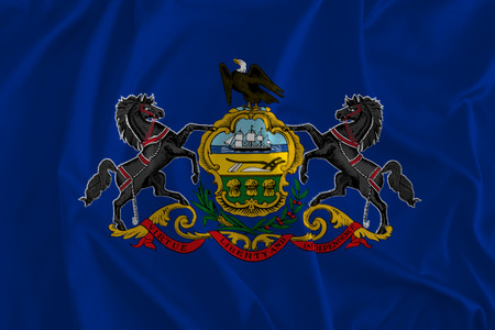 Flag of Pennsylvania Background, The Keystone State, The Quaker Stateの写真素材