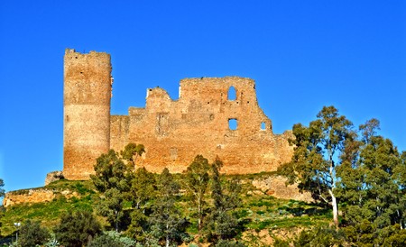 Close-up of Mazzarino Medieval Castle, Caltanissetta, Sicily, Italy, Europeのeditorial素材