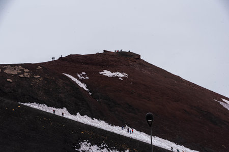 Panorama of Mount Etna, Catania, Sicily, Italy, Europe, World Heritage Siteの写真素材