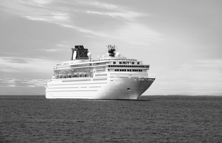 Cruise ship at seaの写真素材