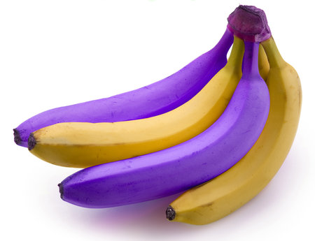 Bunch of abstract color bananas.の写真素材