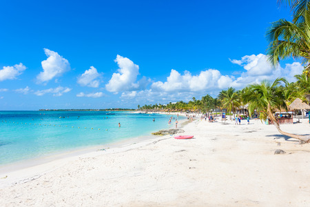 Paradise beach at Akumal - Turtle Beach at Caribbean coast of Quintana Roo, Mexicoの写真素材