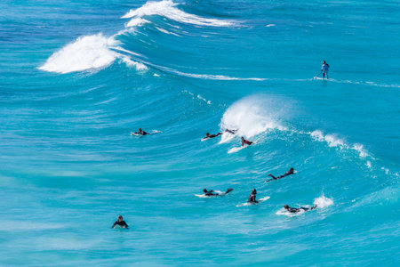 Surfer group in the waterのeditorial素材