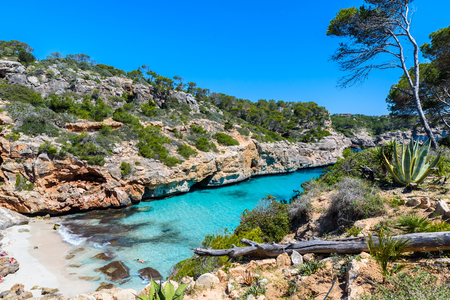Calo Des Moro - beautiful bay of Mallorca, Spainの写真素材