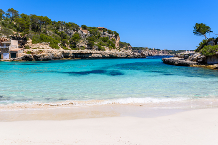 Cala Llombards - beautiful beach in bay of Mallorca, Spainの写真素材