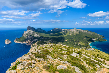 Panorama view of Cap de Formentor - wild coast of Mallorca, Spainの写真素材