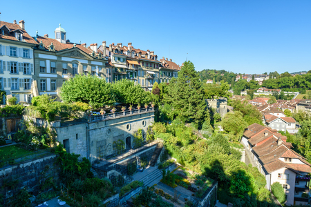 Historic old town in the center of Bern, Switzerland - travel destination - capital of switzerlandの写真素材