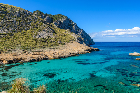 Cala figuera at cap formentor - beautiful coast and beach of Mallorca, Spainの写真素材