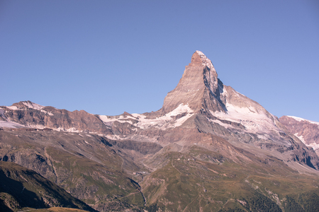 Matterhorn - beautiful landscape of Zermatt, Switzerlandの写真素材