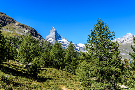 Matterhorn - beautiful landscape of Zermatt, Switzerlandの写真素材