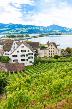 Rapperswil City at lake Zuerich, Switzerland - travel destination in Europeの写真素材