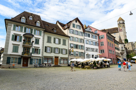 Rapperswil City at lake Zuerich, Switzerland - travel destination in Europeのeditorial素材