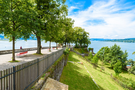 Rapperswil City at lake Zuerich, Switzerland - travel destination in Europeの写真素材