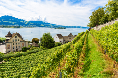 Rapperswil City at lake Zuerich, Switzerland - travel destination in Europeの写真素材