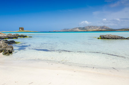 Beach Pelosa on Sardinia, Italy