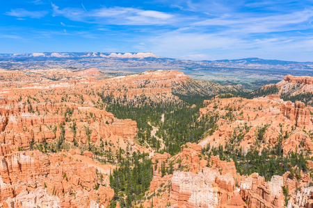 Scenic view of red sandstone hoodoos in Bryce Canyon National Park in Utah, USA - View of Inspiration Pointの写真素材