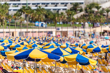 Beach Amadores in Puerto Rico, Island Gran Canaria of spainのeditorial素材