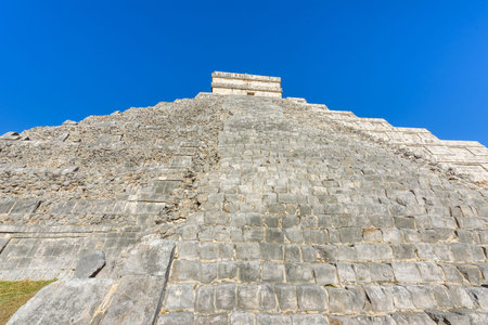 Chichen Itza - El Castillo Pyramid - Ancient Maya Temple Ruins in Yucatan, Mexico