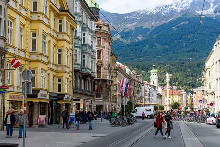 Beautiful city center of Innsbruckのeditorial素材