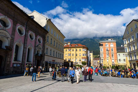 Beautiful city center of Innsbruckのeditorial素材