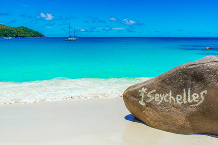 Anse Lazio - Paradise beach in Seychelles, island Praslinの写真素材