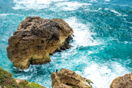 Beautiful and wild coast of Nazare, Portugal