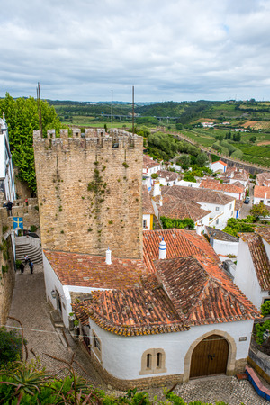 Obidos - Beautiful and Historical City in Portugalのeditorial素材