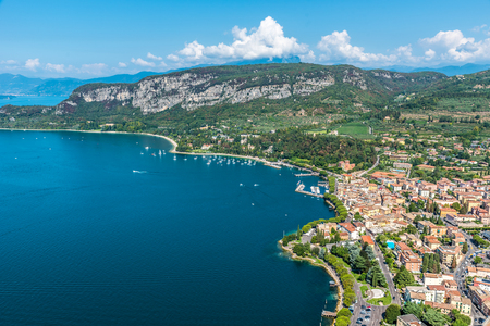 Viewpoint to Garda - Lake Garda in Italyの写真素材