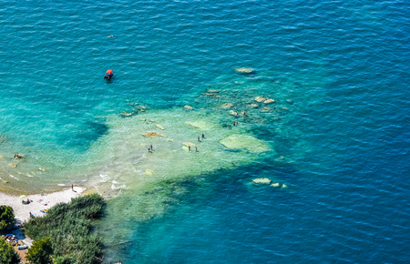 Viewpoint to Garda - Garda lake in Italyの写真素材