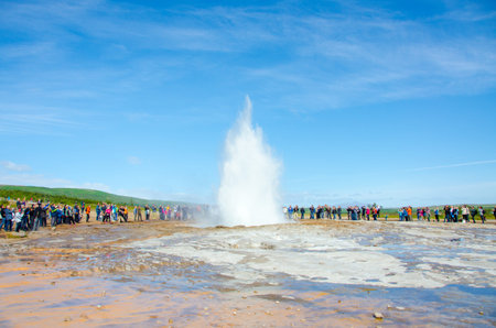 Geysir Strokkur - Biggest Geysir of Europeのeditorial素材