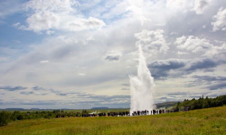 Geysir Strokkur - Biggest Geysir of Europeの写真素材