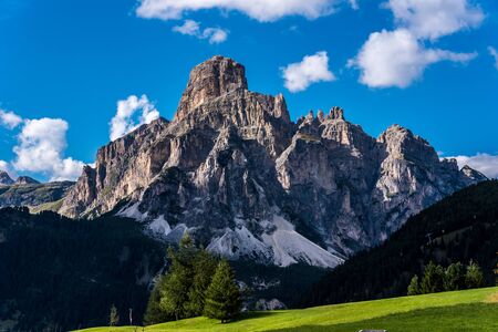 Dolomites Italy - Val Gardena -  Passo Sellaの写真素材
