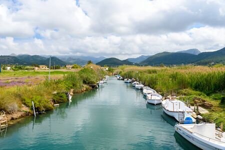 Port d'Andratx, Mallorca - old village in bay with beautiful coastのeditorial素材