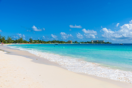 Harbour Lights Carlisle Bay Beach - tropical beach on the Caribbean island of Barbados. It is a paradise destination with a white sand beach and turquoiuse sea.の写真素材