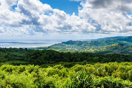 Farley Hill National Park on the Caribbean island of Barbados. It is a paradise destination with a white sand beach and turquoiuse sea.の写真素材