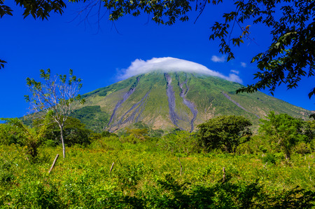 Island Ometepe with vulcano in Nicaraguaの写真素材