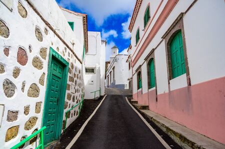 Tejeda - Village in mountain scenery in Gran Canaria - beautiful canarian island of Spainの写真素材