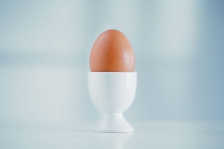 Boiled Egg in an Eggcupの写真素材