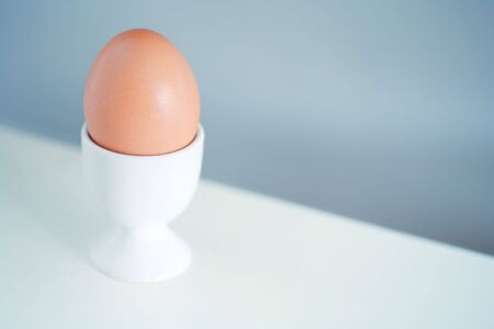 Boiled Egg in an Eggcupの写真素材