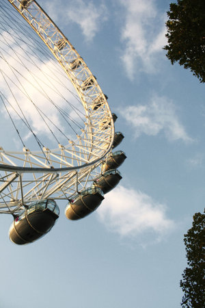 Westminster London - November 2009 - British Airways London Eye on the South Bankのeditorial素材