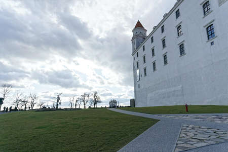Bratislava castle on a cloudy dayのeditorial素材