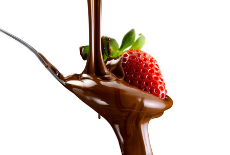 Chocolate and strawberriesの写真素材