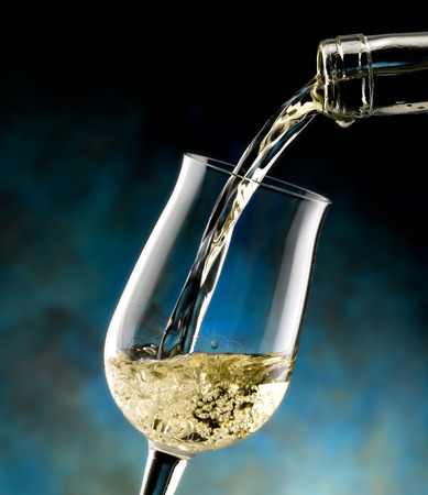 a glass of wineの写真素材