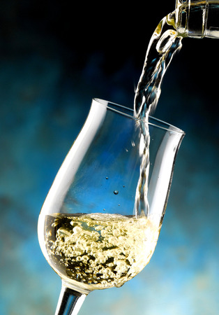 a glass of wineの写真素材