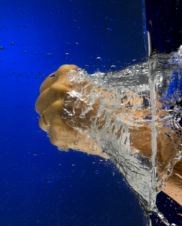 fist in the waterの写真素材
