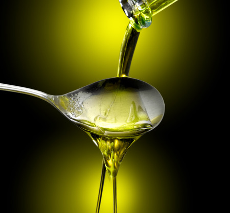 oil and olivesの写真素材